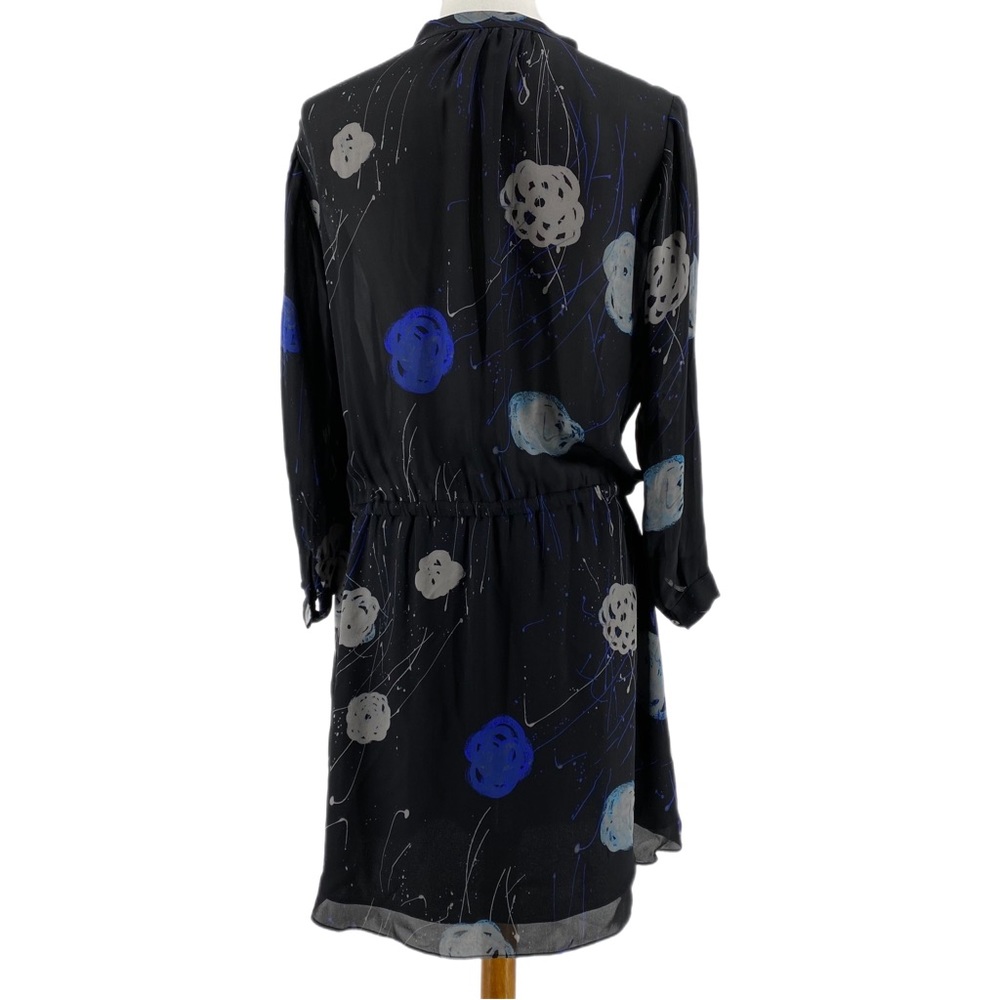 Babaton Black Patterned Button Up Long Sleeve Dress - Picture 4 of 7